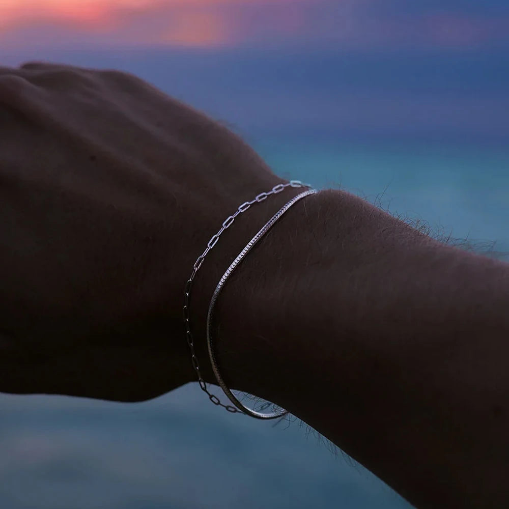 CLIP CHAIN BRACELET IN SILVER